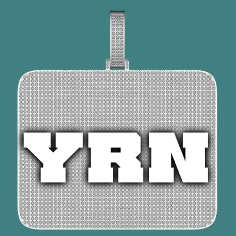 CUSTOM LETTER NECKLACE 3D BIG SQUARE sold by The GUU Shop