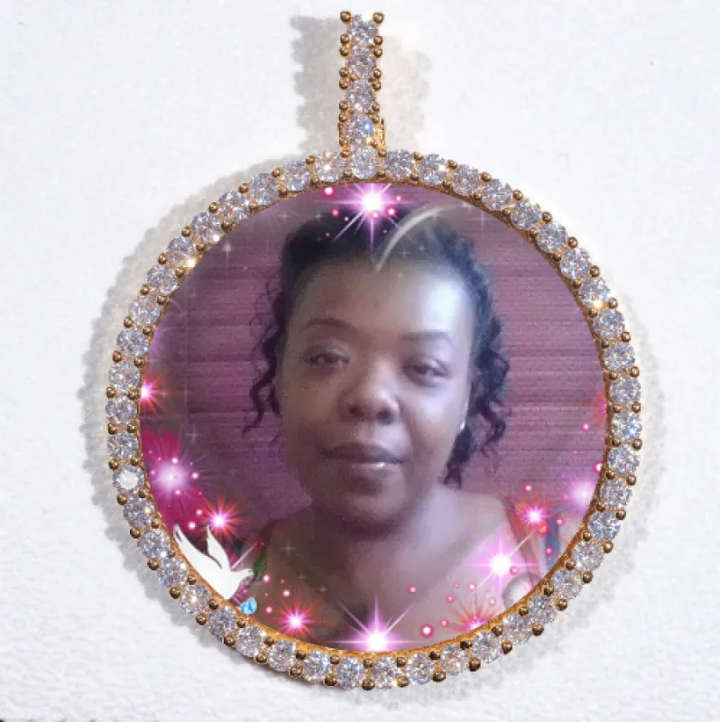 LARGE 3D CIRCLE CUSTOM PICTURE PENDANT sold by The GUU Shop