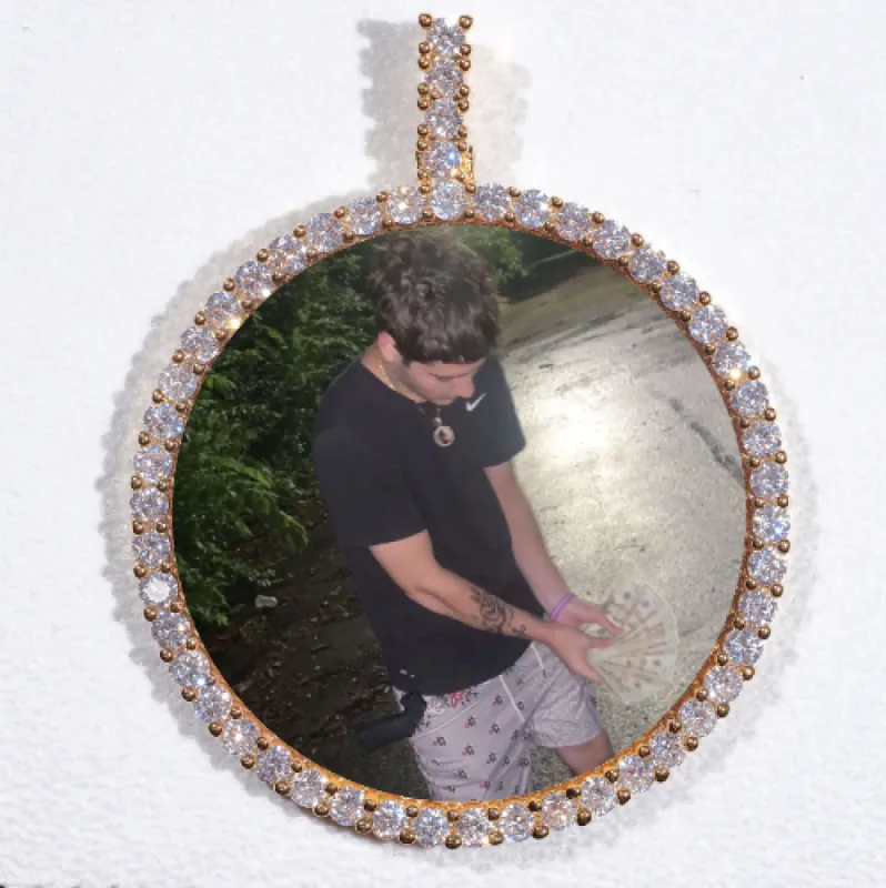 LARGE 3D CIRCLE CUSTOM PICTURE PENDANT sold by The GUU Shop
