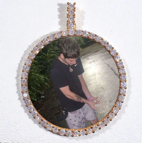 LARGE 3D CIRCLE CUSTOM PICTURE PENDANT sold by The GUU Shop