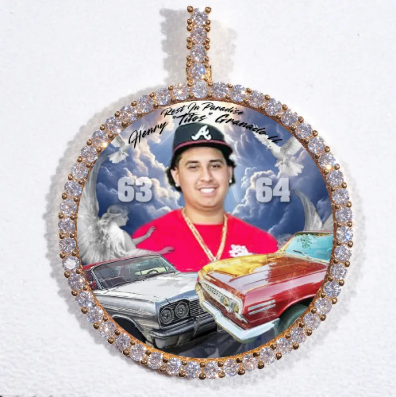 LARGE 3D CIRCLE CUSTOM PICTURE PENDANT sold by The GUU Shop