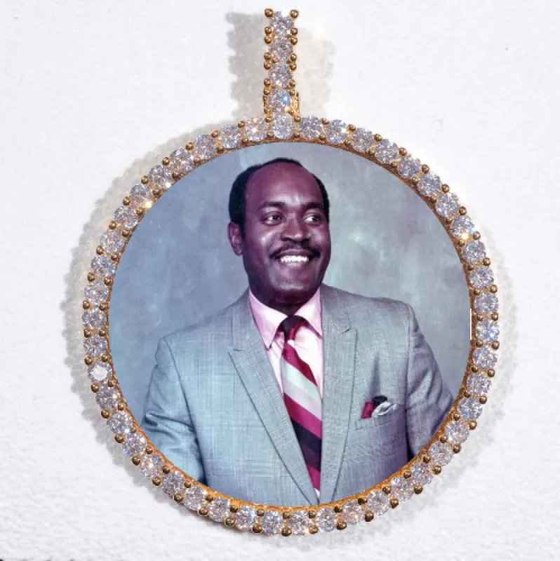 LARGE 3D CIRCLE CUSTOM PICTURE PENDANT sold by The GUU Shop