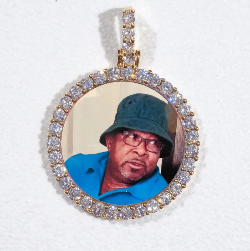 3D CIRCLE CUSTOM PICTURE PENDANT SMALL SIZE sold by The GUU Shop