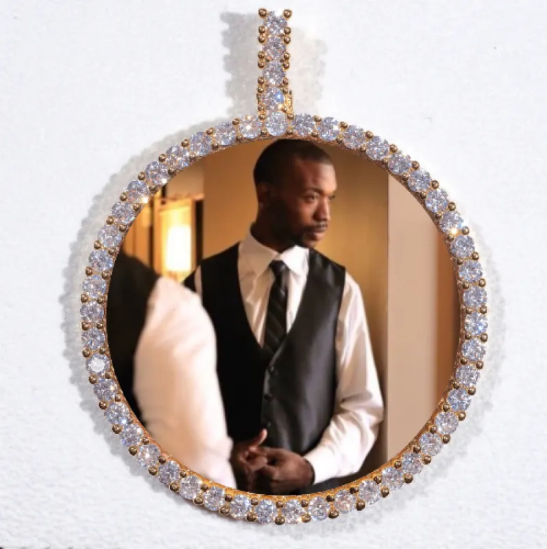 LARGE 3D CIRCLE CUSTOM PICTURE PENDANT sold by The GUU Shop