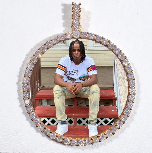 LARGE 3D CIRCLE CUSTOM PICTURE PENDANT sold by The GUU Shop