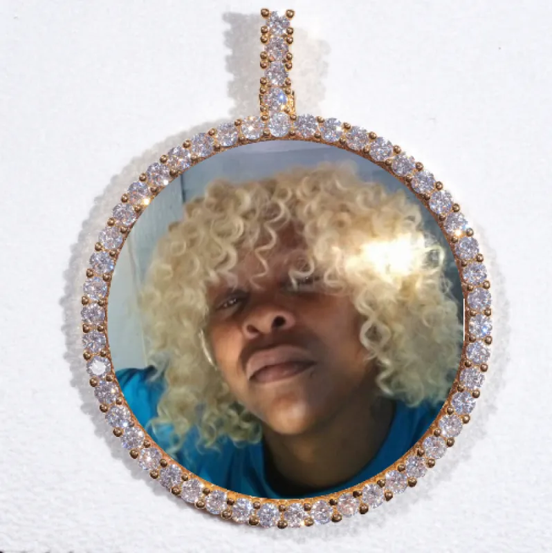 LARGE 3D CIRCLE CUSTOM PICTURE PENDANT sold by The GUU Shop