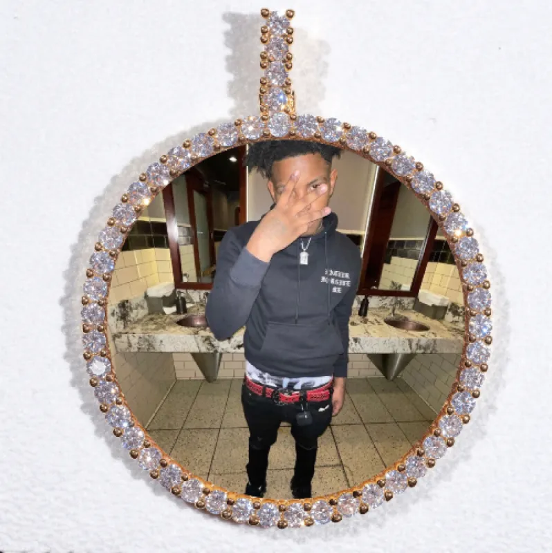 LARGE 3D CIRCLE CUSTOM PICTURE PENDANT sold by The GUU Shop