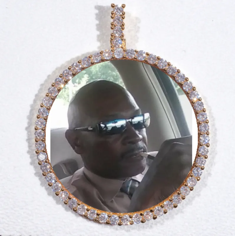 LARGE 3D CIRCLE CUSTOM PICTURE PENDANT sold by The GUU Shop