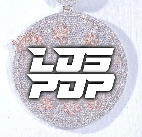 CUSTOM LETTER NECKLACE 3D BIG CROWN DISC sold by The GUU Shop