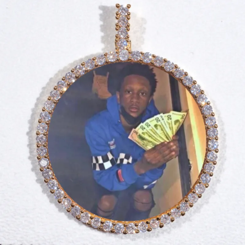 LARGE 3D CIRCLE CUSTOM PICTURE PENDANT sold by The GUU Shop