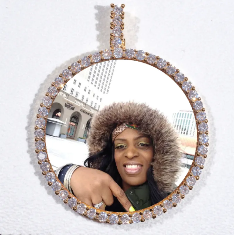 LARGE 3D CIRCLE CUSTOM PICTURE PENDANT sold by The GUU Shop