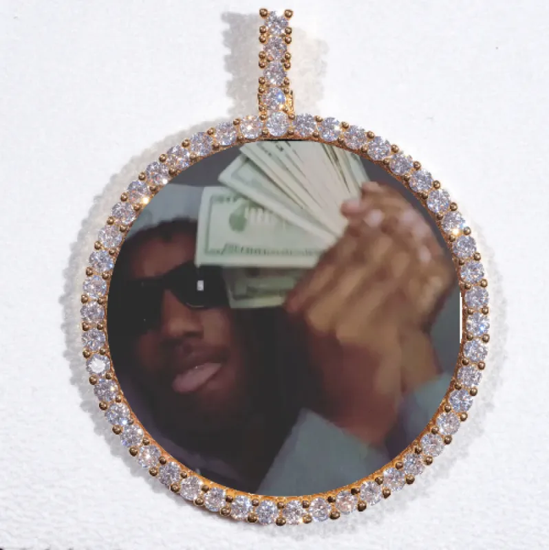 LARGE 3D CIRCLE CUSTOM PICTURE PENDANT sold by The GUU Shop