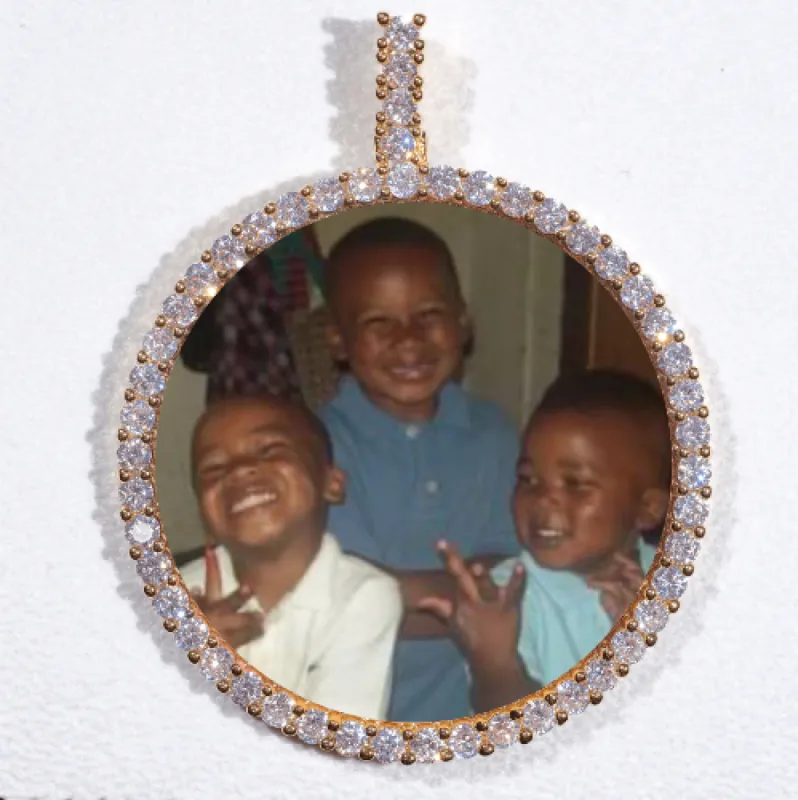 LARGE 3D CIRCLE CUSTOM PICTURE PENDANT sold by The GUU Shop