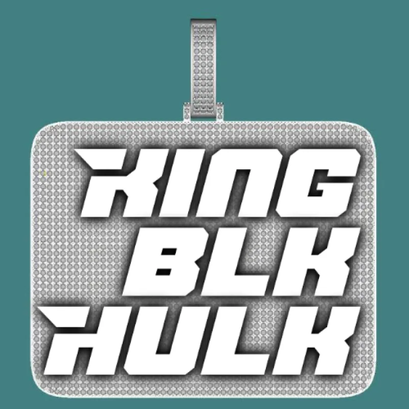 CUSTOM LETTER NECKLACE 3D BIG SQUARE sold by The GUU Shop