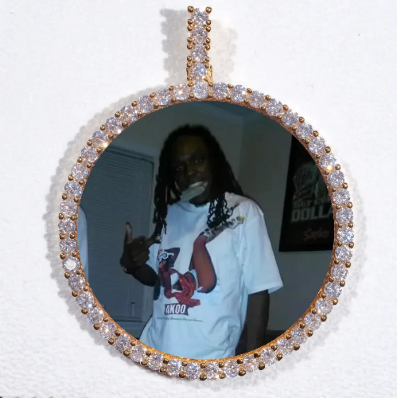 LARGE 3D CIRCLE CUSTOM PICTURE PENDANT sold by The GUU Shop