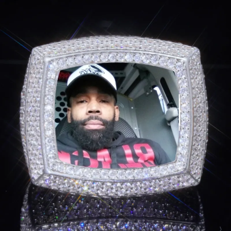 3D CUSTOM PICTURE ICED RING sold by The GUU Shop