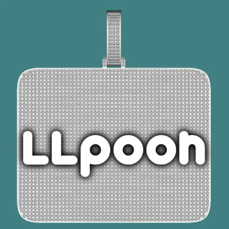 CUSTOM LETTER NECKLACE 3D BIG SQUARE sold by The GUU Shop