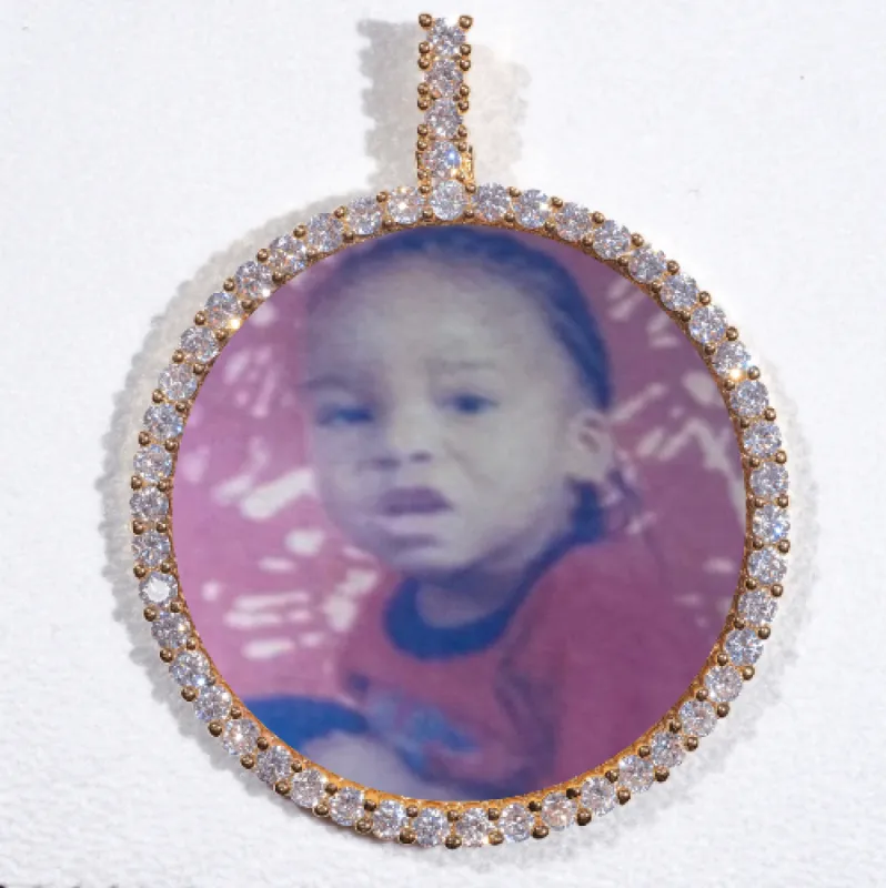 LARGE 3D CIRCLE CUSTOM PICTURE PENDANT sold by The GUU Shop