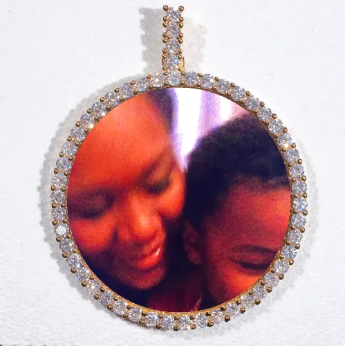 LARGE 3D CIRCLE CUSTOM PICTURE PENDANT sold by The GUU Shop