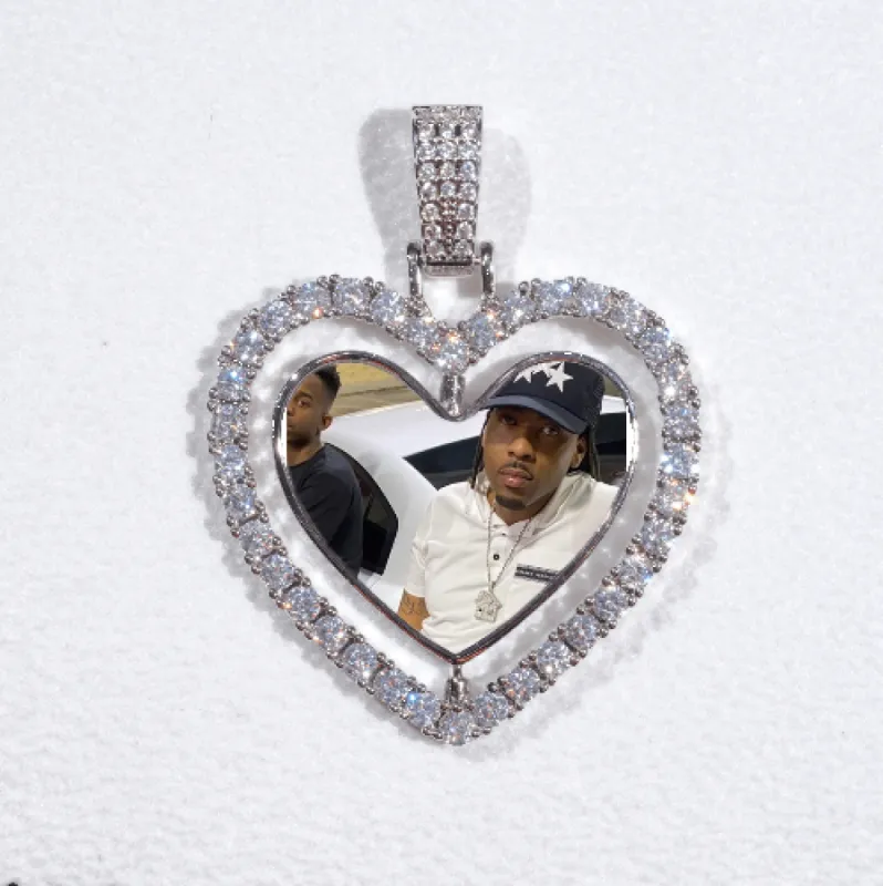 3D Spinning 2-Faced Heart Custom Picture Pendant sold by The GUU Shop