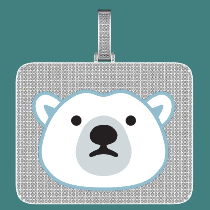 CUSTOM LETTER NECKLACE 3D BIG SQUARE sold by The GUU Shop