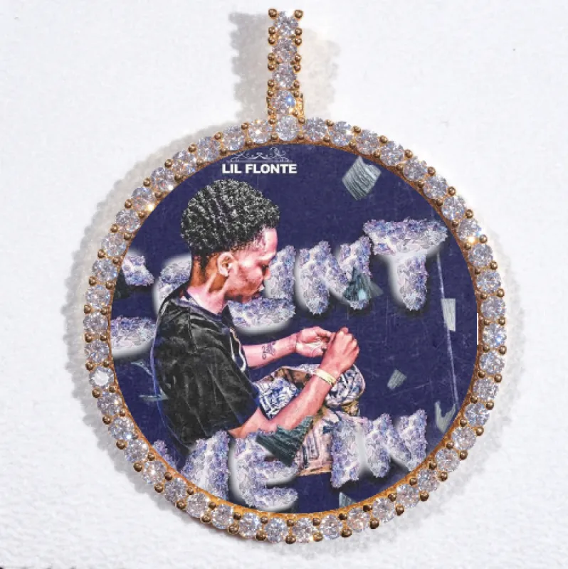 LARGE 3D CIRCLE CUSTOM PICTURE PENDANT sold by The GUU Shop