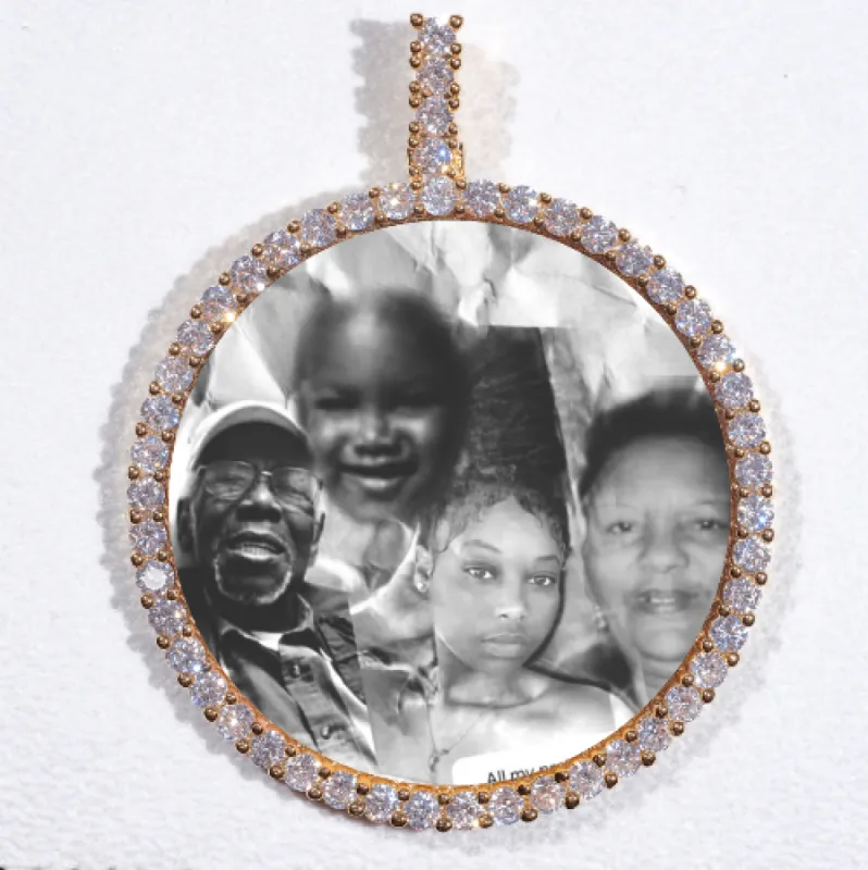 LARGE 3D CIRCLE CUSTOM PICTURE PENDANT sold by The GUU Shop