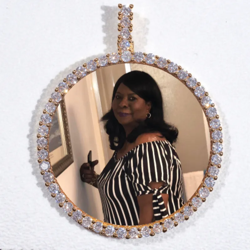 LARGE 3D CIRCLE CUSTOM PICTURE PENDANT sold by The GUU Shop