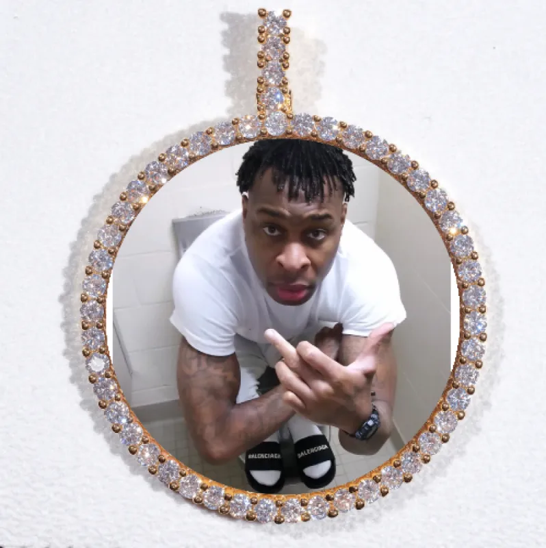 LARGE 3D CIRCLE CUSTOM PICTURE PENDANT sold by The GUU Shop