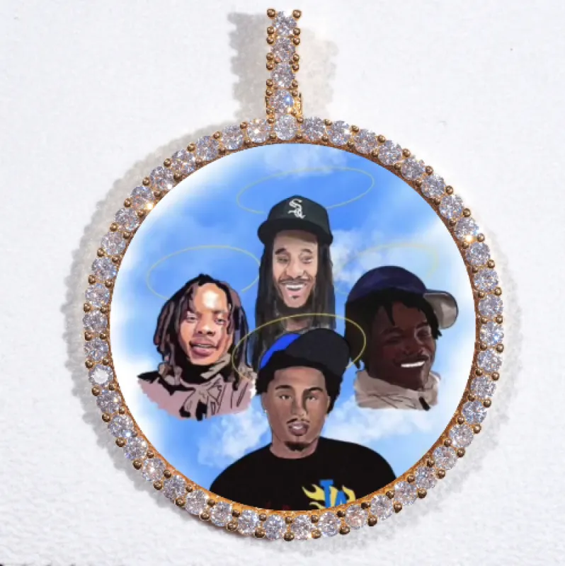 LARGE 3D CIRCLE CUSTOM PICTURE PENDANT sold by The GUU Shop