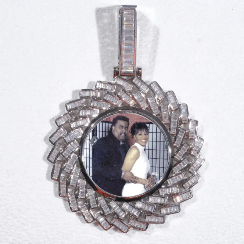 Large 3D Baguette Custom Picture Pendant sold by The GUU Shop