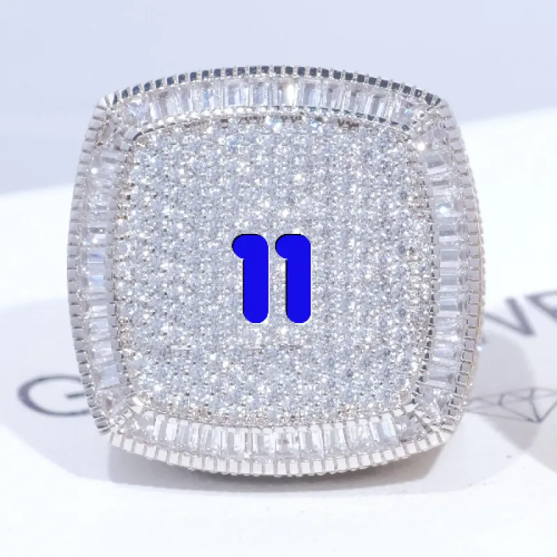 CUSTOM LETTER 3D ICED RING sold by The GUU Shop