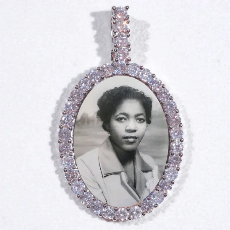 Large 3D Oval Custom Picture Pendant sold by The GUU Shop