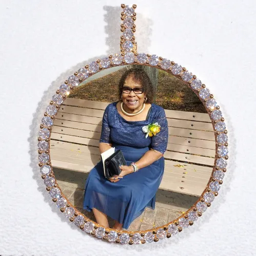 LARGE 3D CIRCLE CUSTOM PICTURE PENDANT sold by The GUU Shop