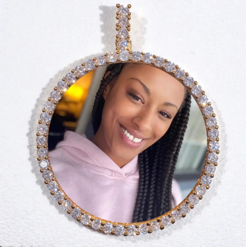 LARGE 3D CIRCLE CUSTOM PICTURE PENDANT sold by The GUU Shop