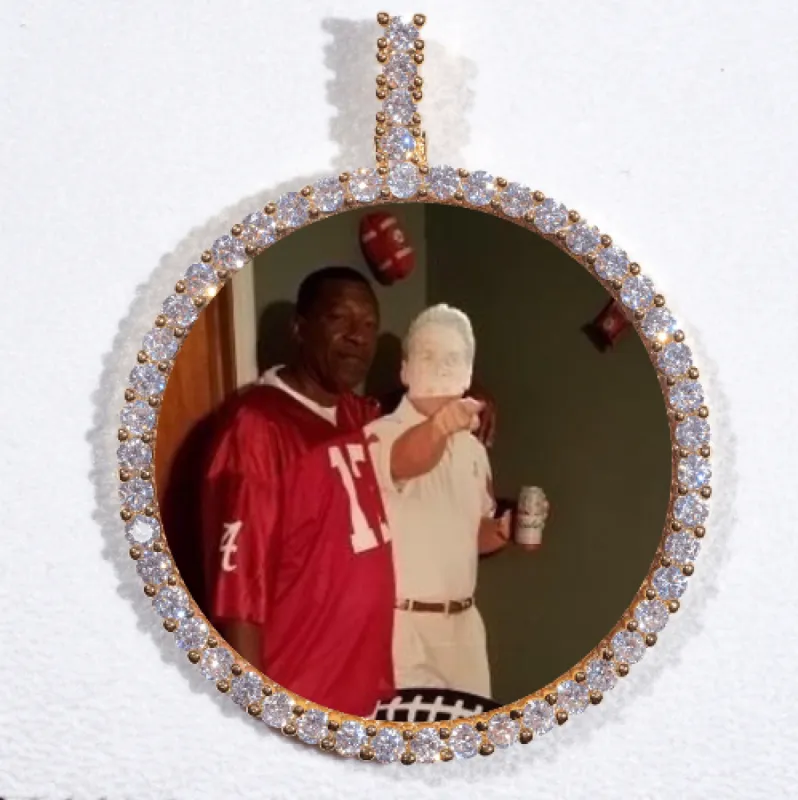 LARGE 3D CIRCLE CUSTOM PICTURE PENDANT sold by The GUU Shop