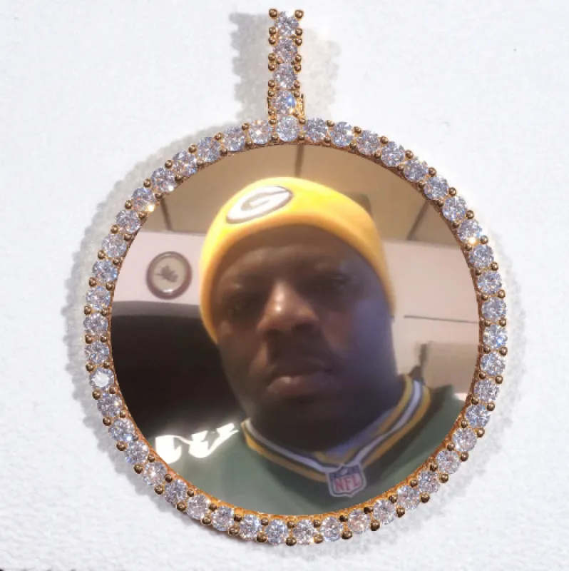 LARGE 3D CIRCLE CUSTOM PICTURE PENDANT sold by The GUU Shop