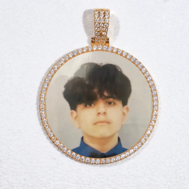 MEDIUM 3D CIRCLE CUSTOM PICTURE PENDANT sold by The GUU Shop