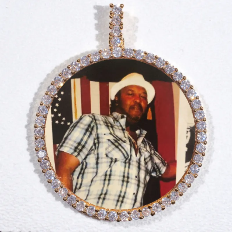 LARGE 3D CIRCLE CUSTOM PICTURE PENDANT sold by The GUU Shop