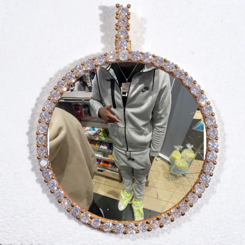 LARGE 3D CIRCLE CUSTOM PICTURE PENDANT sold by The GUU Shop