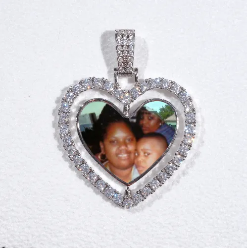 3D Spinning 2-Faced Heart Custom Picture Pendant sold by The GUU Shop