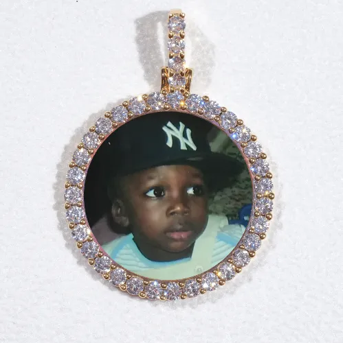 3D CIRCLE CUSTOM PICTURE PENDANT SMALL SIZE sold by The GUU Shop