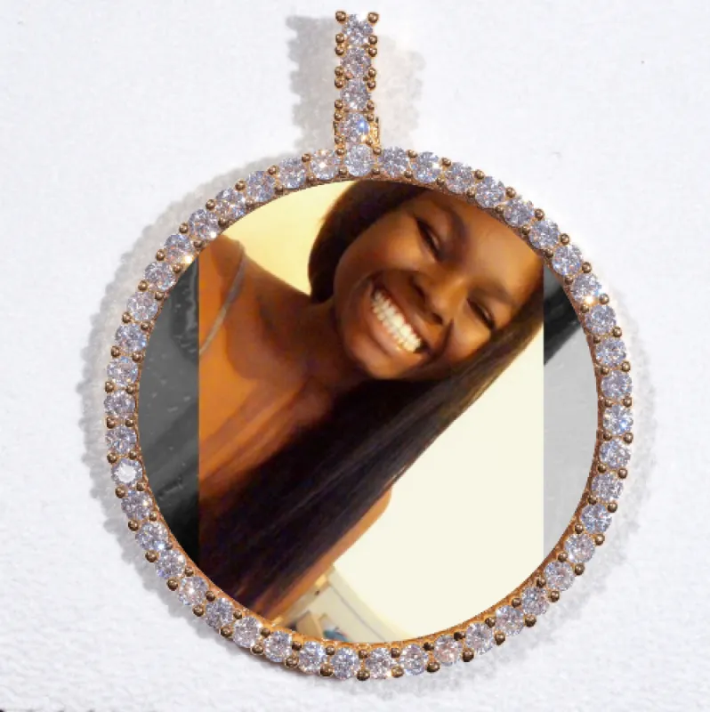 LARGE 3D CIRCLE CUSTOM PICTURE PENDANT sold by The GUU Shop