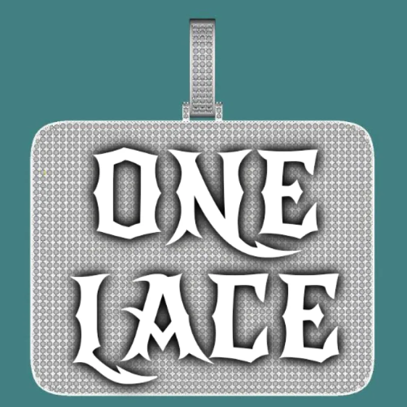 CUSTOM LETTER NECKLACE 3D BIG SQUARE sold by The GUU Shop