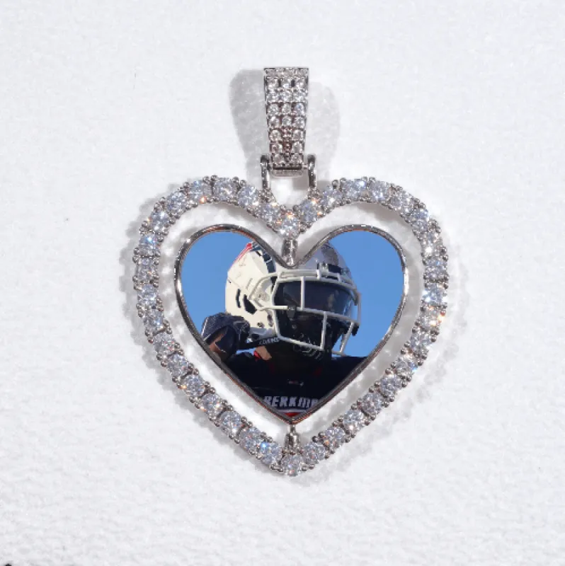 3D Spinning 2-Faced Heart Custom Picture Pendant sold by The GUU Shop