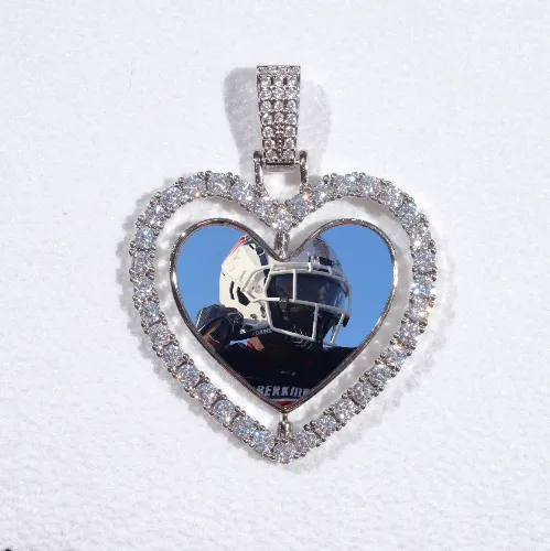 3D Spinning 2-Faced Heart Custom Picture Pendant sold by The GUU Shop