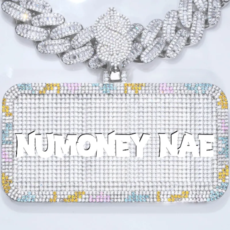 CUSTOM LETTER NECKLACE 3D COLORFUL SQUARE sold by The GUU Shop