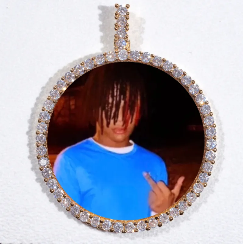 LARGE 3D CIRCLE CUSTOM PICTURE PENDANT made by The GUU Shop