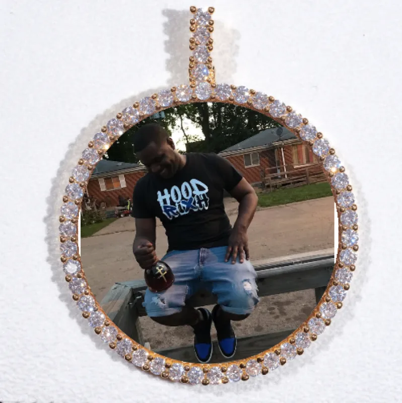 LARGE 3D CIRCLE CUSTOM PICTURE PENDANT sold by The GUU Shop