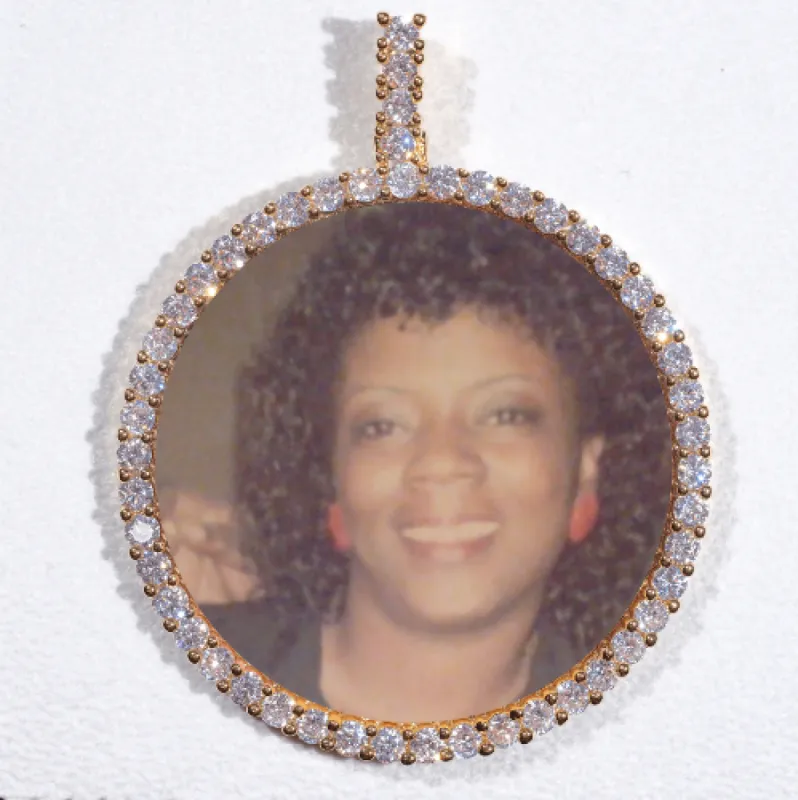 LARGE 3D CIRCLE CUSTOM PICTURE PENDANT sold by The GUU Shop